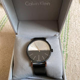  Shop Authentic Calvin Klein Boost White Black Dial Black Leather Strap Watch for Men - K7Y21CCX - Luxxuri