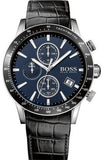  Shop Authentic Hugo Boss Rafale Chronograph Quartz Blue Dial Black Leather Strap Watch For Men - HB1513391 - Luxxuri