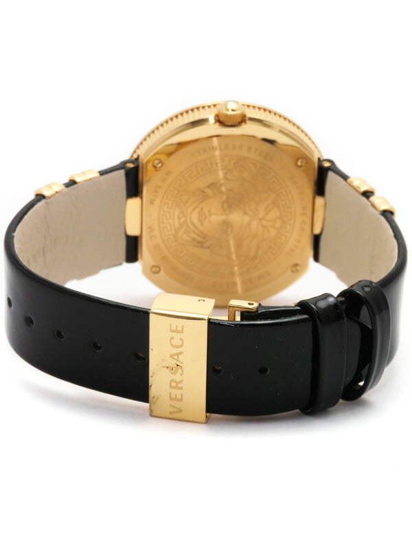 Shop Authentic Versace V Metal Icon Gold Dial Black & Gold Strap Watch for Women - VLC030014 - Luxxuri