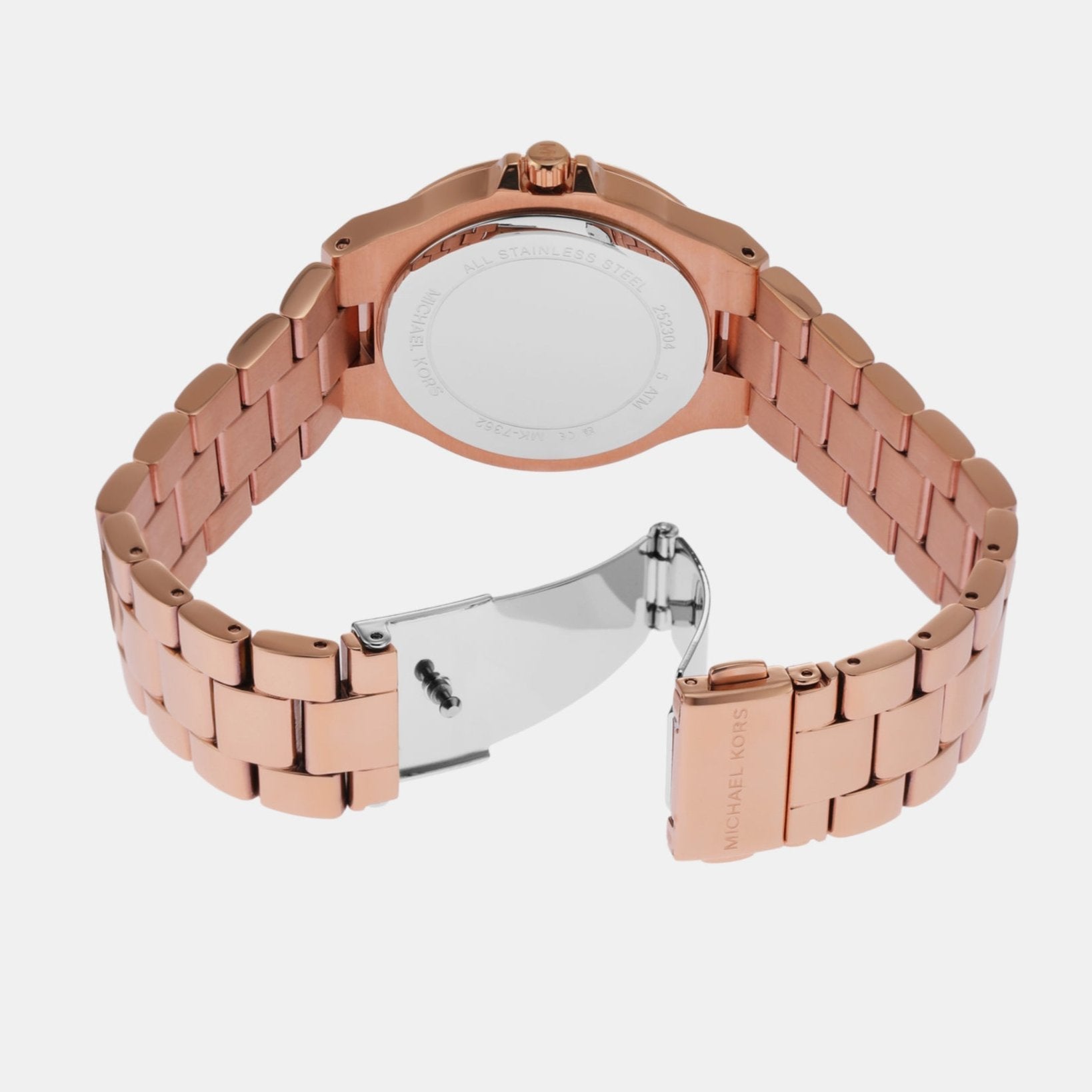  Shop Authentic Michael Kors Lennox Three-Hand Silver Dial Rose Gold Steel Strap Watch For Women - MK7362 - Luxxuri