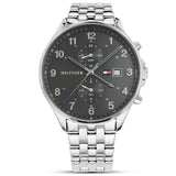  Shop Authentic Tommy Hilfiger West Quartz Black Dial Silver Steel Strap Watch For Men - 1791707 - Luxxuri