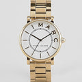 Marc Jacobs Roxy White Dial Gold Steel Strap Watch for Women - MJ3522