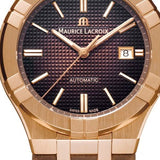  Shop Authentic Maurice Lacroix Aikon Automatic Brown Dial Brown Leather Strap Watch For Men - AI6008-BRZ01-730-3 - Luxxuri