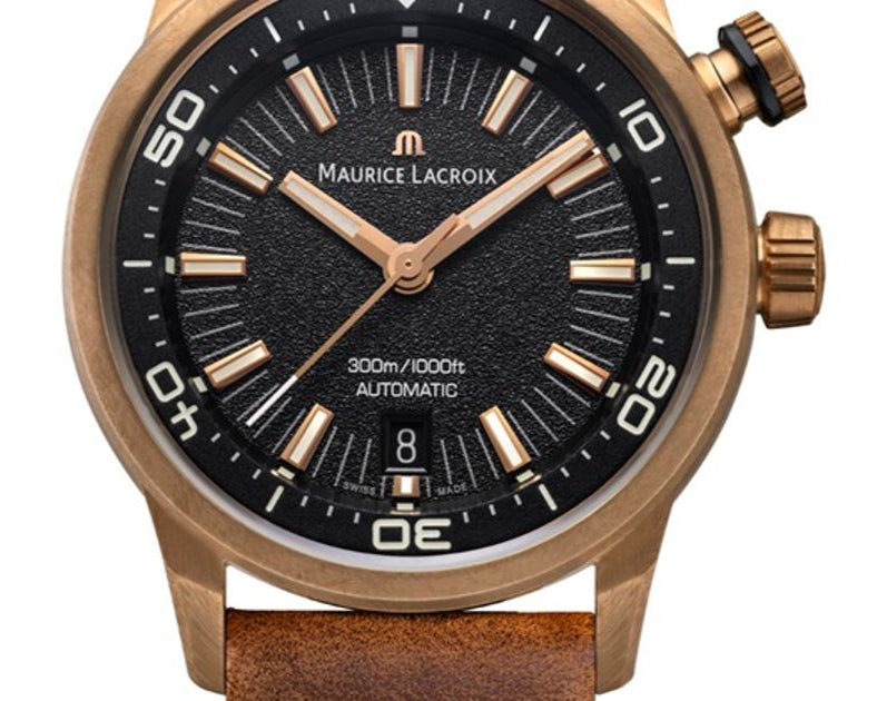  Shop Authentic Maurice Lacroix Pontos Diver Limited Edition Black Dial Brown Leather Strap Watch For Men - PT6248-BRZ01-330-3 - Luxxuri