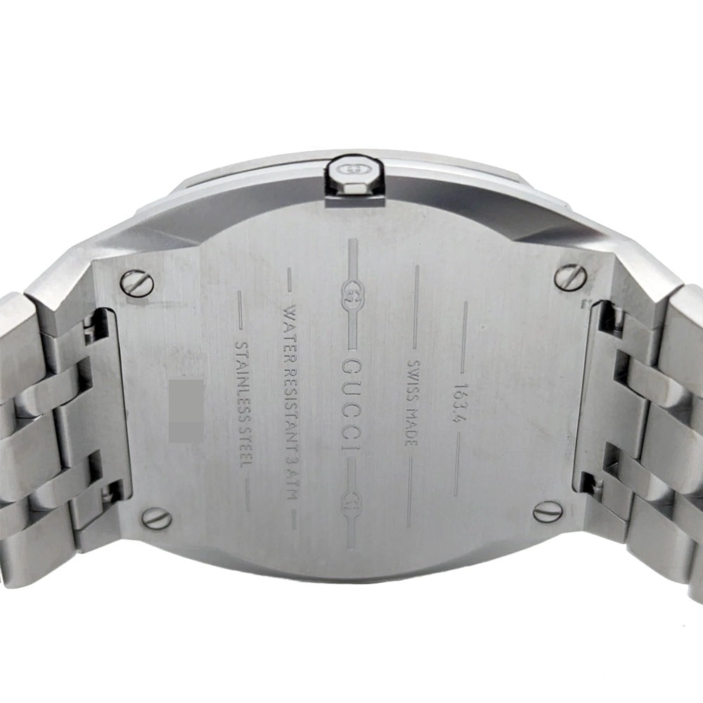  Shop Authentic Gucci 25H Quartz Silver Dial Silver Steel Strap Watch For Women - YA163402 - Luxxuri