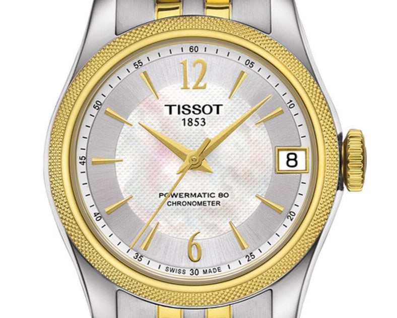  Shop Authentic Tissot Ballade Powermatic 80 Mother of Pearl Silver Dial Two Tone Steel Strap Watch For Women - T108.208.22.117.00 - Luxxuri