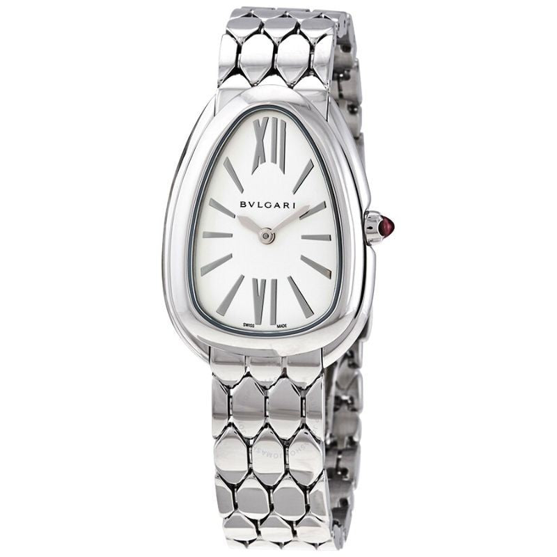  Shop Authentic Bvlgari Serpenti Seduttori Quartz White Dial Silver Steel Strap Watch for Women - SERPENTI103141 - Luxxuri