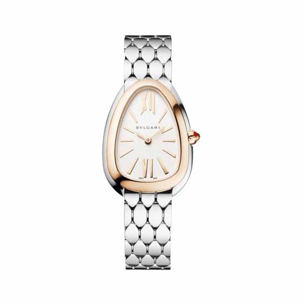  Shop Authentic Bvlgari Serpenti Seduttori Quartz Silver Dial Silver Steel Strap Watch for Women - SERPENTI103144 - Luxxuri