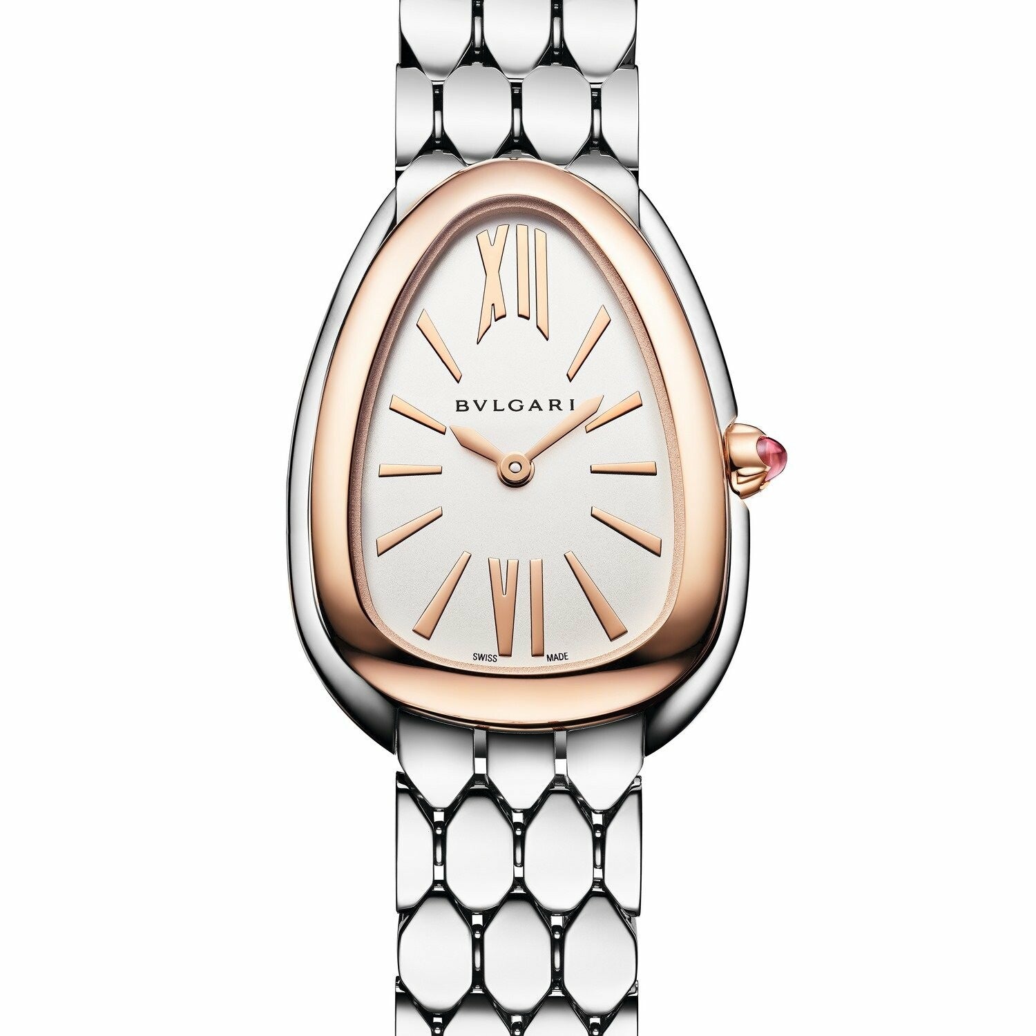  Shop Authentic Bvlgari Serpenti Seduttori Quartz Silver Dial Silver Steel Strap Watch for Women - SERPENTI103144 - Luxxuri