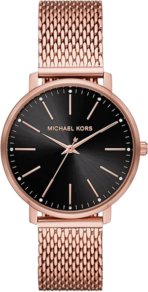  Shop Authentic Michael Kors Pyper Analog Black Dial Rose Gold Mesh Strap Watch For Women - MK4566 - Luxxuri