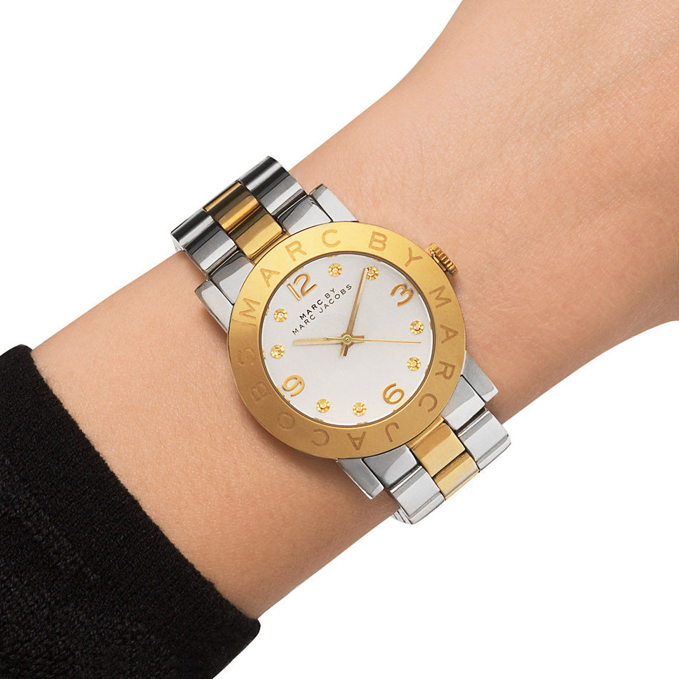  Shop Authentic Marc Jacobs Amy Silver Dial Two Tone Steel Strap Watch for Women - MBM3139 - Luxxuri