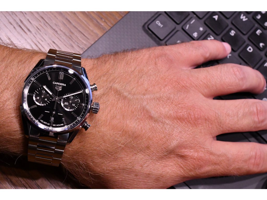  Shop Authentic Tag Heuer Carrera Chronograph Black Dial Silver Steel Strap Watch for Men - CBN2010.BA0642 - Luxxuri