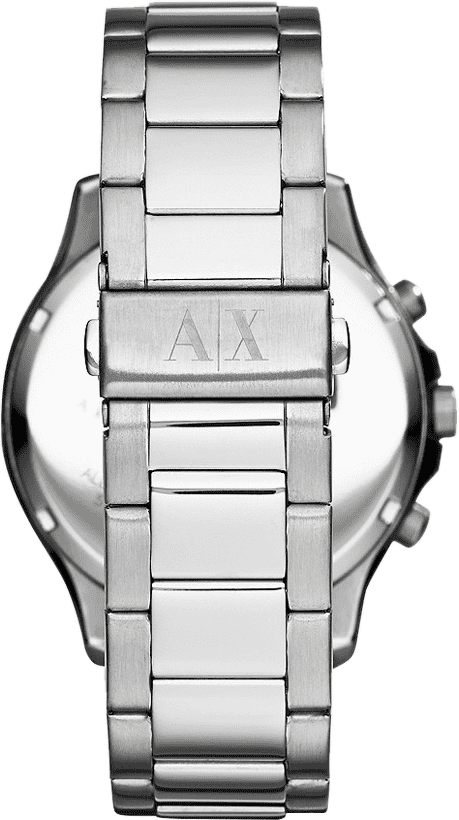  Shop Authentic Armani Exchange Hampton Chronograph Black Dial Silver Steel Strap Watch For Men - AX2152 - Luxxuri