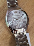  Shop Authentic Emporio Armani Valente Chronograph Silver Dial Silver Steel Strap Watch For Men - AR11081 - Luxxuri