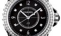 Chanel J12 Diamonds Ceramic Black Dial Black Steel Strap Watch for Women - J12 H3108
