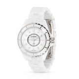  Shop Authentic Chanel J12 Diamonds Quartz Mother of Pearl White Dial White Steel Strap Watch for Women - J12 H2570 - Luxxuri