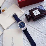  Shop Authentic Salvatore Ferragamo F-80 Classic Blue Dial Blue Leather Strap Watch for Men - SFDT00719 - Luxxuri