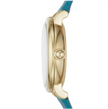  Shop Authentic Marc Jacobs Roxy Silver Dial Green Leather Strap Watch for Women - MJ1633 - Luxxuri