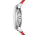 Marc Jacobs Roxy Silver Dial Red Leather Strap Watch for Women - MJ1632