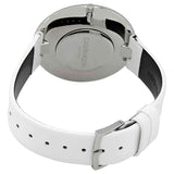  Shop Authentic Calvin Klein Full Moon White Dial White Leather Strap Watch for Women - K8Y231L6 - Luxxuri