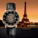  Shop Authentic Mido Commander Automatic Black Dial Black Leather Strap Watch For Men - M021.407.36.411.00 - Luxxuri