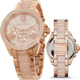  Shop Authentic Michael Kors Wren Crystals Rose Gold Dial Rose Gold Steel Strap Watch for Women - MK6096 - Luxxuri