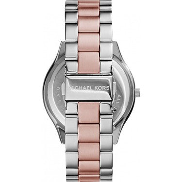  Shop Authentic Michael Kors Runway White Dial Two Tone Stainless Steel Strp Watch for Women - MK3204A - Luxxuri