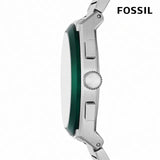  Shop Authentic Fossil Everett Chronograph Green Dial Silver Steel Strap Watch for Men - FS5964 - Luxxuri