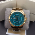  Shop Authentic Michael Kors Runway Stop Hunger Blue Dial Gold Steel Strap Watch for Men - MK8315 - Luxxuri