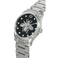  Shop Authentic Gucci G Timeless Quartz Diamonds Black Dial Silver Steel Strap Watch For Women - YA1265024 - Luxxuri