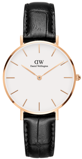  Shop Authentic Daniel Wellington Classic Petite Reading White Dial Black Leather Strap Watch For Women - DW00100229 - Luxxuri