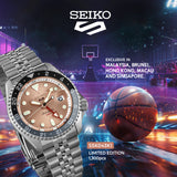  Shop Authentic Seiko 5 Sports GMT Thong Sia Limited Edition Brown Dial Silver Steel Strap Watch for Men - SSK043K1 - Luxxuri