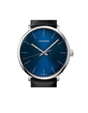  Shop Authentic Calvin Klein High Noon Quartz Blue Dial Black Leather Strap Watch for Men - K8M211CN - Luxxuri