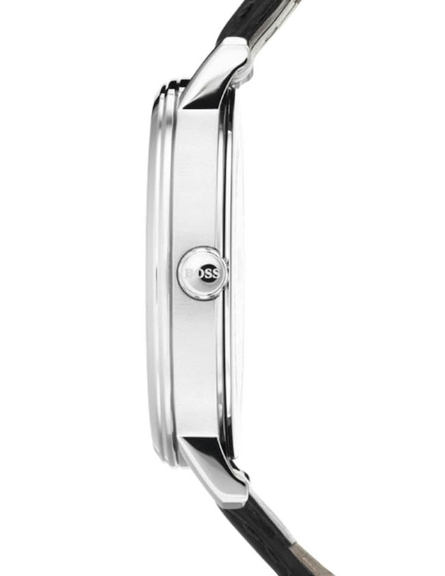  Shop Authentic Hugo Boss Corporal Black Dial Black Leather Strap Watch for Men - 1513638 - Luxxuri