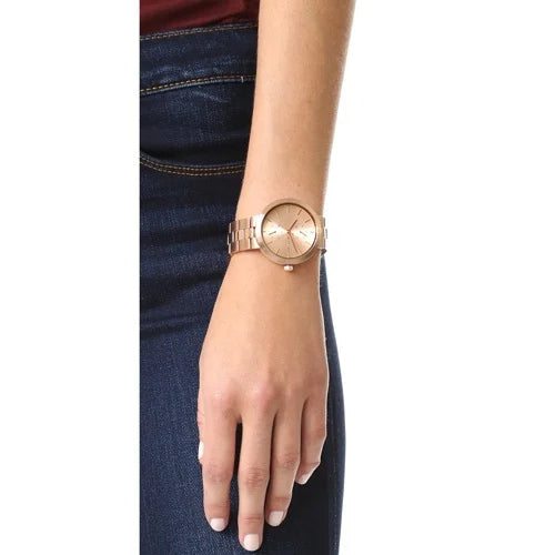  Shop Authentic Michael Kors Garner Quartz Rose Gold Dial Rose Gold Steel Strap Watch For Women - MK6409 - Luxxuri