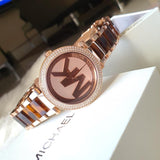  Shop Authentic Michael Kors Parker Chronograph Gold Dial Two Tone Steel Strap Watch for Women - MK6109 - Luxxuri