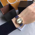  Shop Authentic Michael Kors Averi Gold Dial Navy Blue Leather Strap Watch for Women - MK2526 - Luxxuri