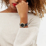  Shop Authentic Marc Jacobs Roxy Black Dial Black Leather Strap Watch for Women - MJ1592 - Luxxuri