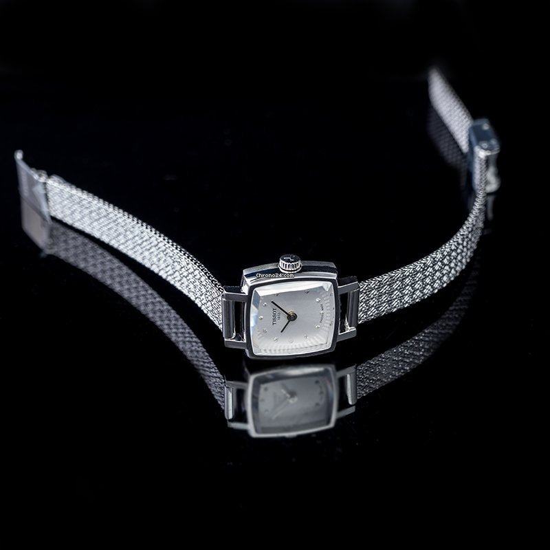  Shop Authentic Tissot Lovely Square Silver Dial Silver Mesh Bracelet Watch For Women - T058.109.11.036.00 - Luxxuri