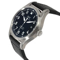  Shop Authentic IWC Pilot's Mark XVIII 40mm Black Dial Black Leather Strap Watch for Men - IW327001 - Luxxuri