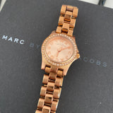  Shop Authentic Marc Jacobs Henry Rose Gold Dial Rose Gold Steel Strap Watch for Women - MBM3278 - Luxxuri