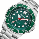  Shop Authentic Citizen Promaster Mechanical Green Dial Silver Steel Strap Watch For Men - NJ0129-87X - Luxxuri