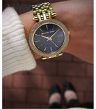  Shop Authentic Michael Kors Darci Blue Dial Gold Steel Strap Watch for Women - MK3406 - Luxxuri