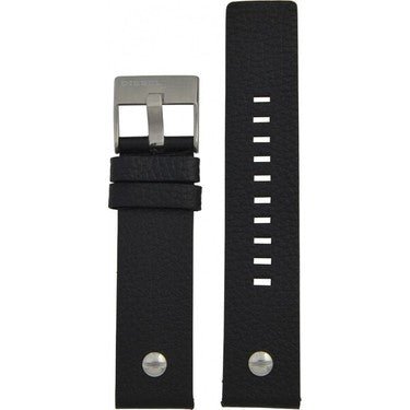  Shop Authentic Diesel Mini Daddy Black Silver Dial Black Leather Strap Watch For Men - DZ7307 - Luxxuri