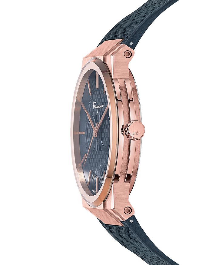  Shop Authentic Salvatore Ferragamo Sapphire Black Dial Black Silicone Strap Watch for Men - SFHP00420 - Luxxuri