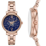  Shop Authentic Michael Kors Sofie Analog Quartz Blue Dial Rose Gold Steel Strap Watch For Women - MK3971 - Luxxuri