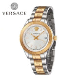  Shop Authentic Versace Hellenyium Silver Dial Two Tone Steel Strap Watch for Women - V12030015 - Luxxuri
