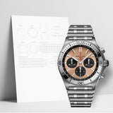  Shop Authentic Breitling Chronomat B01 42 Brown Dial Silver Steel Strap Watch for Men - AB0134101K1A1 - Luxxuri
