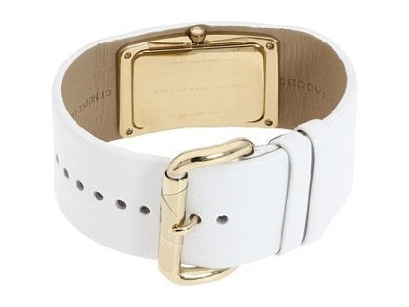  Shop Authentic Marc Jacobs Champagne Dial White Leather Strap Watch for Women - MBM2043 - Luxxuri