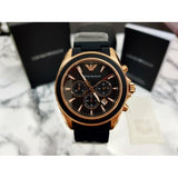  Shop Authentic Emporio Armani Sigma Chronograph Black Dial Black SIlicon Strap Watch For Men - AR6066 - Luxxuri